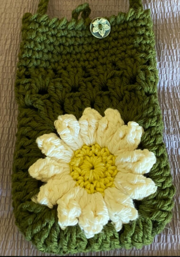 Crochet Phone Holder Crochet Phone Holder With Daisy MakerPlace By Michaels Crochet Phone Holder Crochet Phone Holder With Daisy MakerPlace By Michaels